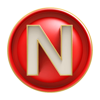 Icon 3D Font Letter N uppercase png