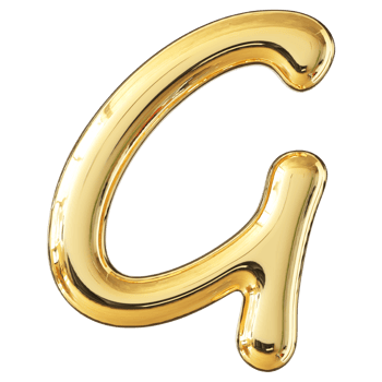 Gold 3D Font Letter G uppercase png