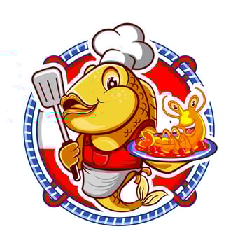 Seafood Master Chef vector