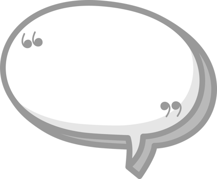 3d black and white color speech bubble balloon with quotation marks, icon sticker memo keyword planner text box banner png