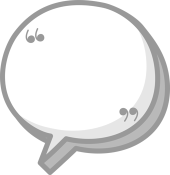 3d black and white color speech bubble balloon with quotation marks, icon sticker memo keyword planner text box banner png