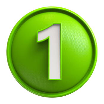 Icon 3D Number 1 png