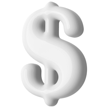 Silver 3D Dollar Symbol png
