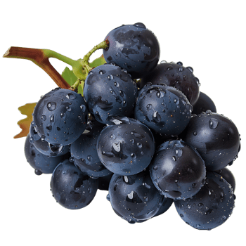 A cluster of grapes, isolated on a transparent background png