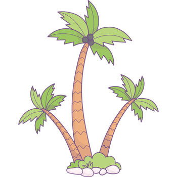 Tropical palm trees png