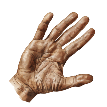 Close-Up of an Aged Hand, Wrinkles and Lines Tell a Story png