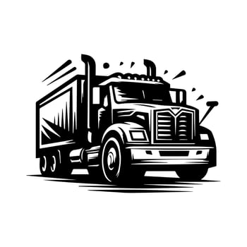 Best for trucking and freight related industries. american truck logo design template vector