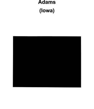Adams County, Iowa blank outline map vector