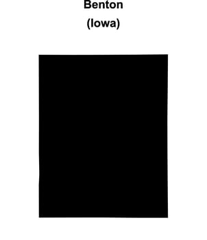 Benton County, Iowa blank outline map vector