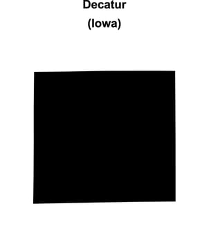 Decatur County, Iowa blank outline map vector