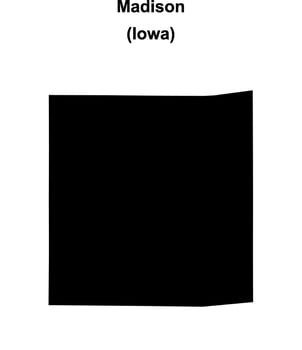 Madison County, Iowa blank outline map vector