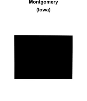 Montgomery County, Iowa blank outline map vector