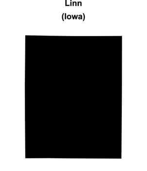 Linn County, Iowa blank outline map vector
