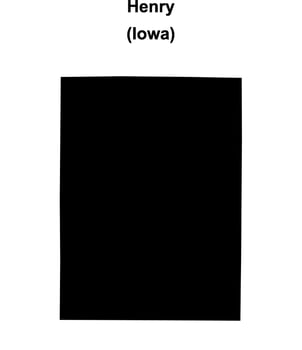 Henry County, Iowa blank outline map vector
