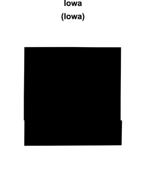 Iowa County, Iowa blank outline map vector