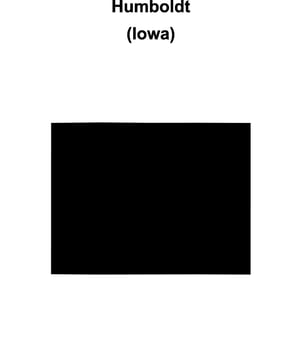 Humboldt County, Iowa blank outline map vector