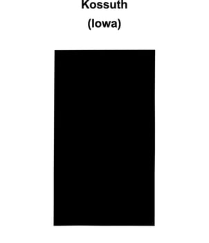 Kossuth County, Iowa blank outline map vector