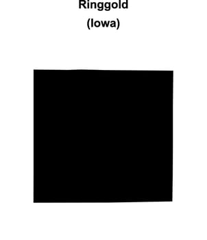 Ringgold County, Iowa blank outline map vector