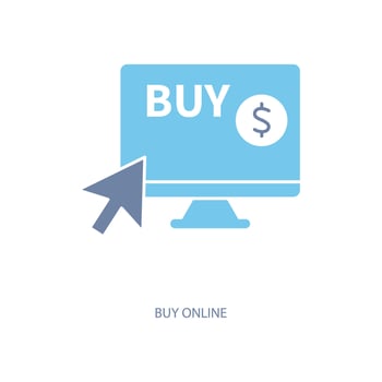 buy online concept line icon. Simple element illustration. buy online concept outline symbol design. vector