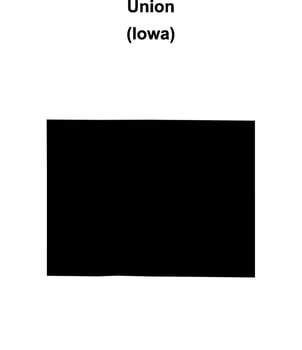 Union County, Iowa blank outline map vector