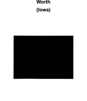 Worth County, Iowa blank outline map vector
