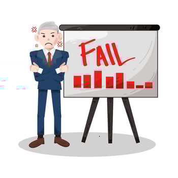 Illustration of failed businessman vector