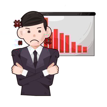 Illustration of failed businessman vector