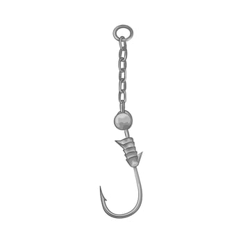 Illustration of fishing hook vector