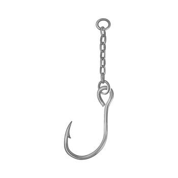 Illustration of fishing hook vector