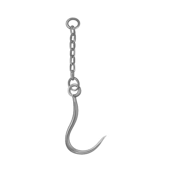 Illustration of fishing hook vector