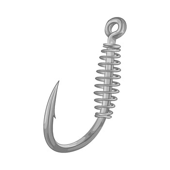 Illustration of fishing hook vector