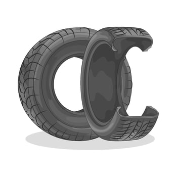 Illustration of tire vector