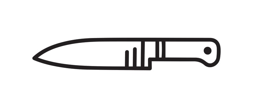 Knife sharp icon black line art iron clean design. vector