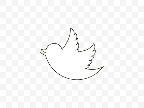 Bird, nature icon. illustration, flat design. vector