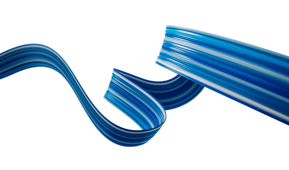 Abstract blue Ribbon modern trendy style 3d illustration png
