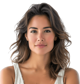 Portrait of a smiling businesswoman on isolated transparent background png