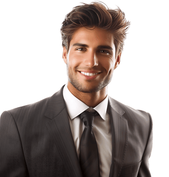 shot of a smiling businessman on isolated transparent background png