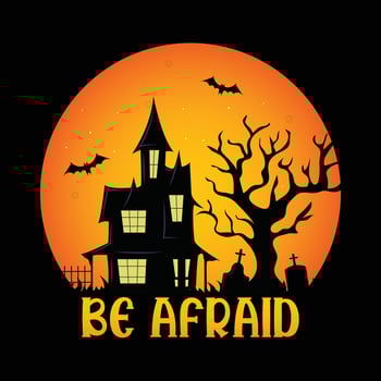Be afraid Halloween t shirt design vector