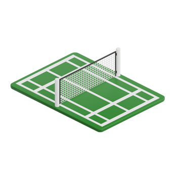 3D render badminton field icon illustration. Isolated on transparent background3D render badminton field icon illustration. Isolated on transparent background png