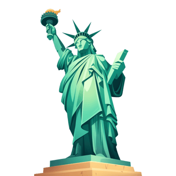 Statue of Liberty landmark illustration cartoon png