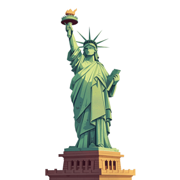 The Statue of Liberty cartoon illustration png