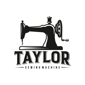 Vintage Tailor Logo. Sewing Machine Logo Template vector