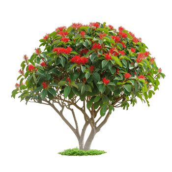 Ixora Taiwanensis on Clear Background Cutout png
