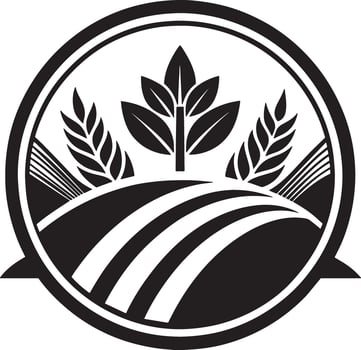 minimal ecology logo illustration black and white vector