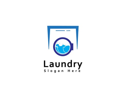 Laundry logo fast laundry clean laundry cloth wash logo simple logo vector