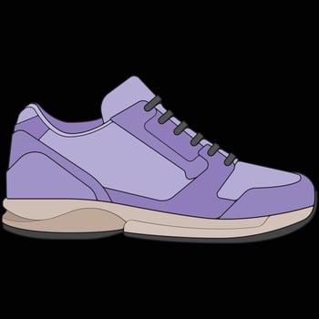 sneakers shoes for training, sneakers shoe illustration. Sneakers color full. vector