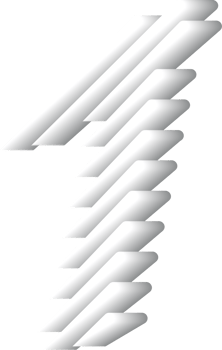 3D White Alphabet Number 1 png