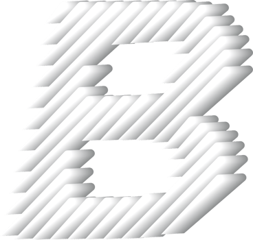 3D White Alphabet Letter B png