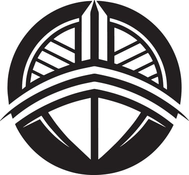 minimal and abstract logo illustration black and white vector