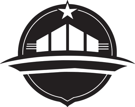 minimal and abstract logo illustration black and white vector